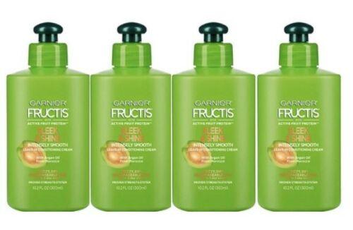 4-Pack Garnier Fructis Sleek &amp; Shine Leave-In Conditioning Cream, 10.2 fl oz